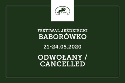 Festiwal Jeździecki Baborówko 2020 odwołany